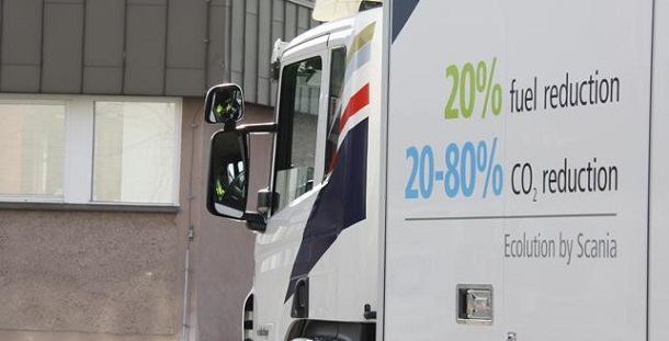 Les camions roulant aux biocarburants affichentune réduction significative des émissions de CO2.