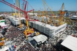 Liebherr will introduce their cranes, excavators, loaders and other machinery at the 2013 Bauma !