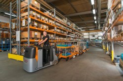 LiftRunner, a new tugger train system from Still, for an easier pallet handling.