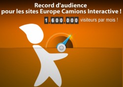 1,6 million de visiteurs par mois pour les sites Europe Camions Interactive !