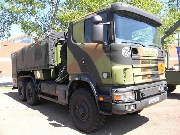 Panorama des camions militaires