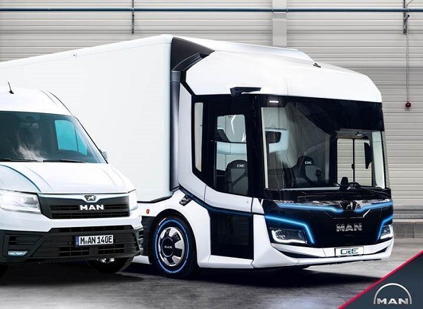 MAN lanceert een 100% elektrische bedrijfswagen en vrachtwagen