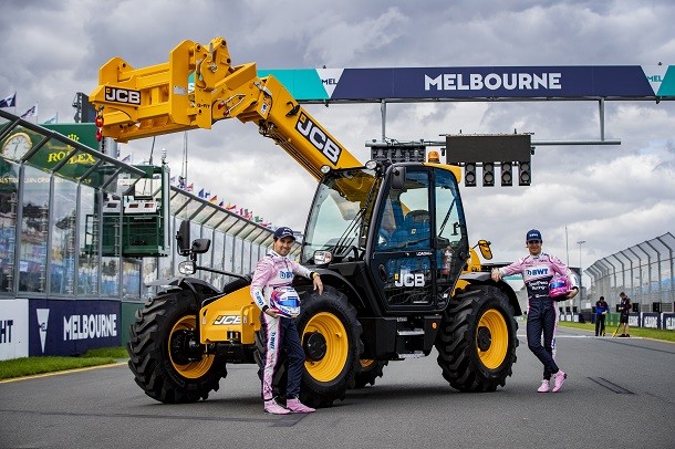 Carretillas JCB en los circuitos de Formula 1