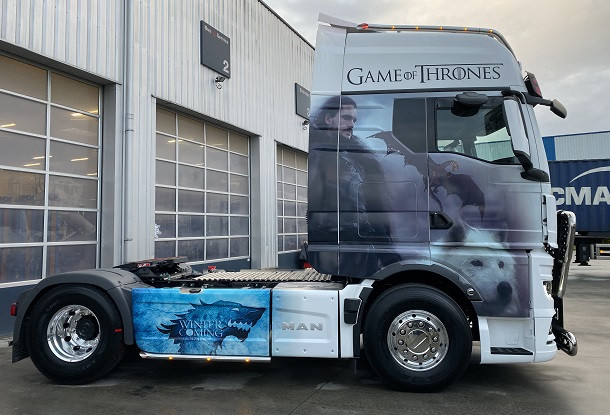 Un camion décoré MAN rend hommage à Game of Thrones