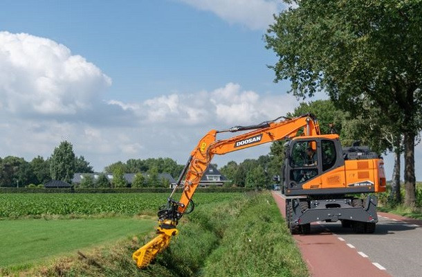 Nouvelle pelle sur pneus Doosan DX165WR-7
