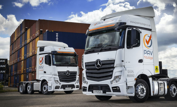 PAV Haulage powers ahead with its first two pre-owned Actros from Mercedes-Benz Certified