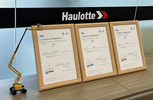 Triple certification ISO pour Haulotte !