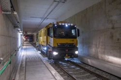 Un Actros rail-route en mission en Belgique et aux Pays-Bas
