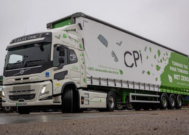 Volvo FM Electric helps R Swain and Sons turn new page for CPI Books’
sustainability ambitions