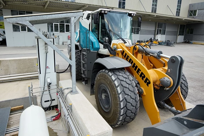 Liebherr lanza su primera cargadora con motor de hidrógeno