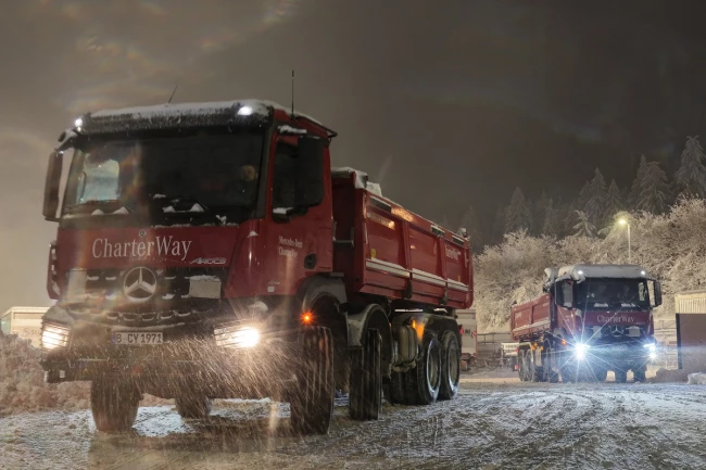 Oberhof: Arocs ter logistieke ondersteuning van de Wereldbeker biatlon