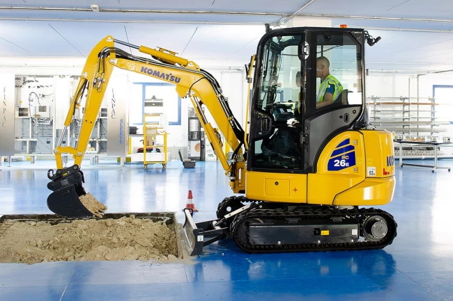 PC26E-6: mini-escavadora elétrica da Komatsu