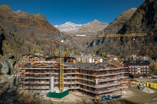 Uma obra de alto padrão no coração dos Alpes italianos
