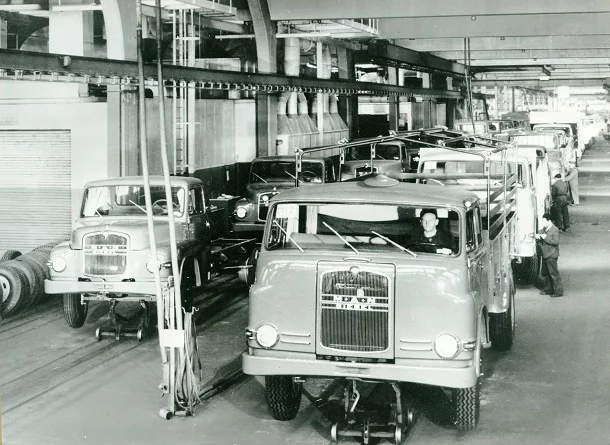 L'usine MAN à Munich en 1965.