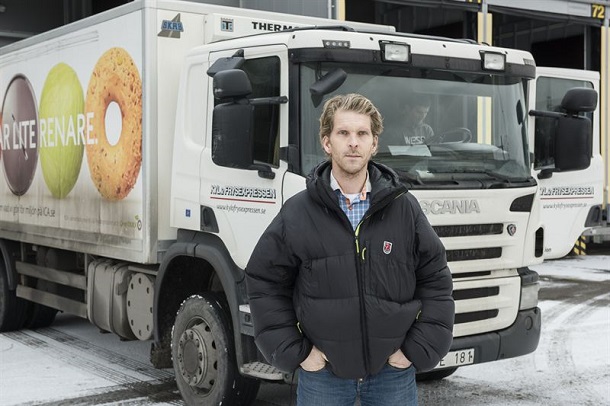 Robert Barkensjö, directeur général deKyl-och Frysexpressen, a utilisé des camionsScania ED95 pour le projet Clean Truck.