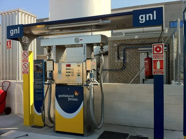 Une station GNL en Espagne.
